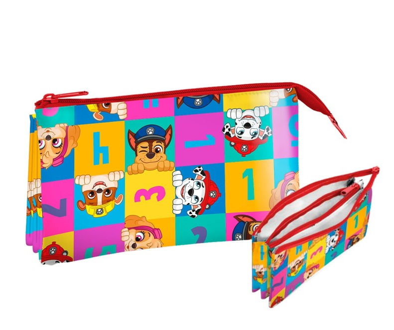 Paw Patrol - Schüleretui mit 3 Fächern 22 x 13 cm
