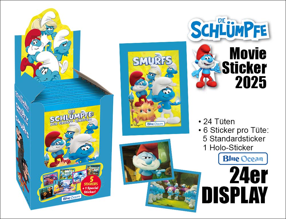 Die Schlümpfe – Movie 2025 Sticker – 24er DISPLAY