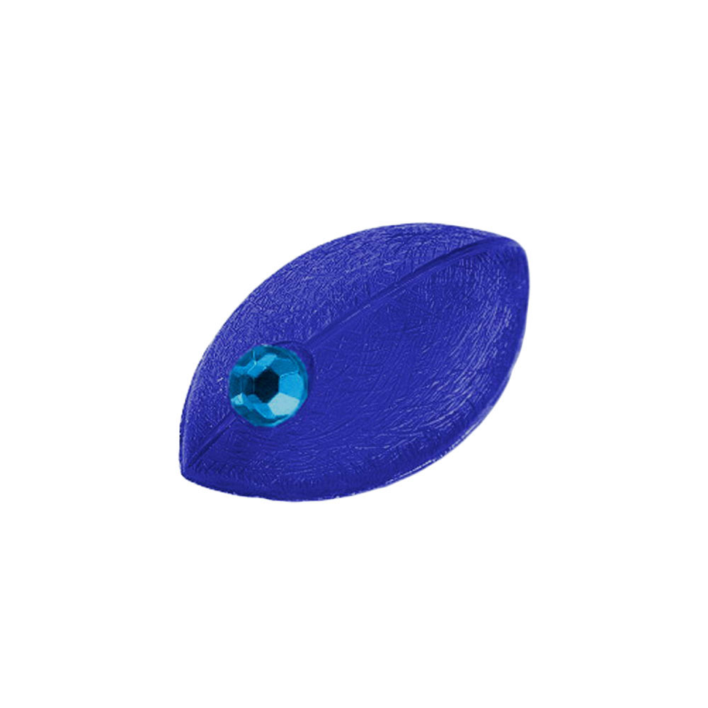 Brosche Anstecknadel 35x20x11mm Maus blau-transparent glänzend mit hellblauem Auge Kunststoff (blau)