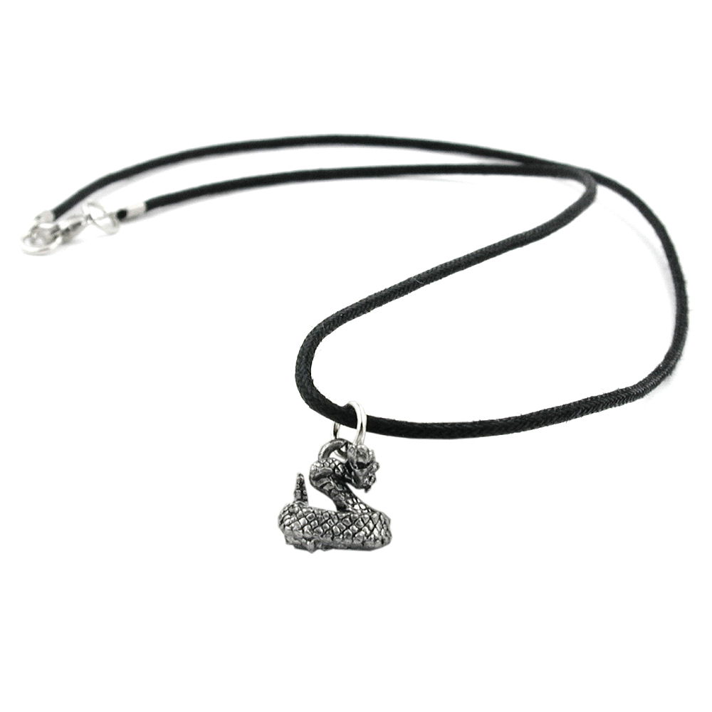 Kette 11x11mm Zinn-Anhänger kleine Schlange 45cm (Länge 45cm)