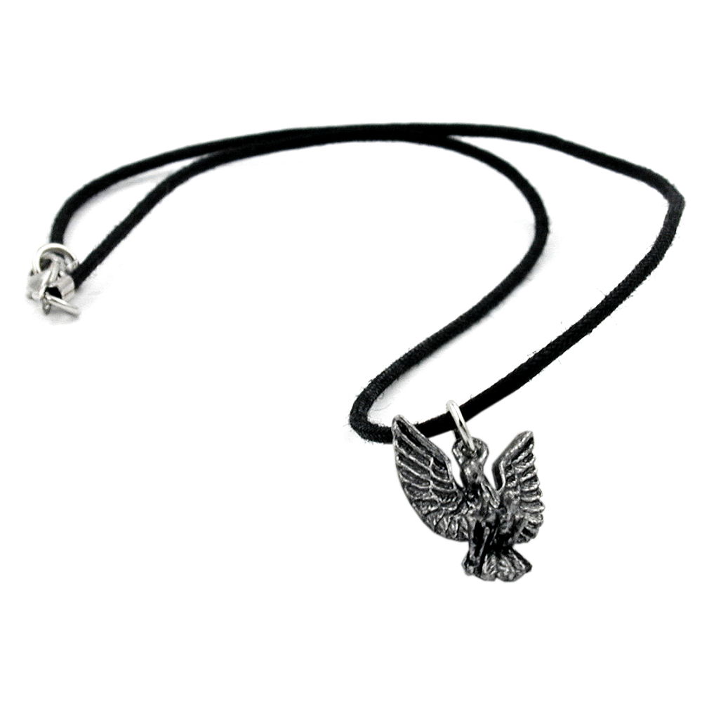 Kette 17x15mm Zinn-Anhänger kleiner Adler 45cm (Länge 45cm)