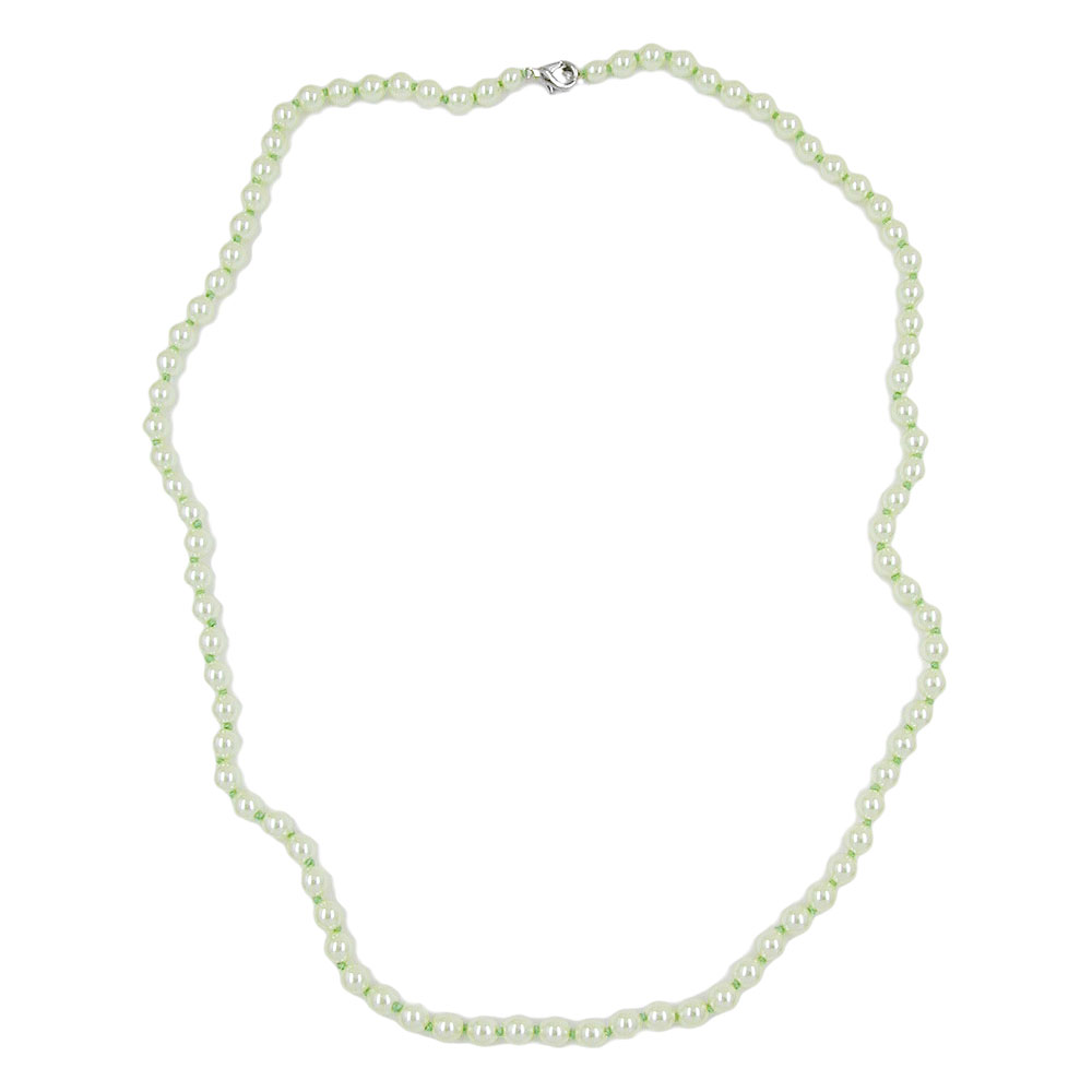 Kette Glasperlen mintfarben geknotet 60cm (Länge 60cm, hellgrün)
