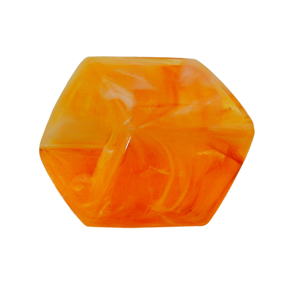 Tuchring 45x36x18mm Sechseck orange-marmoriert glänzend Kunststoff (orange)