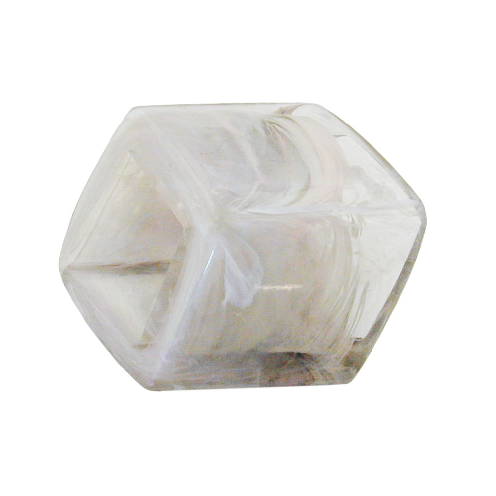 Tuchring 45x36x18mm Sechseck kristall-grau-marmoriert glänzend Kunststoff (grau)