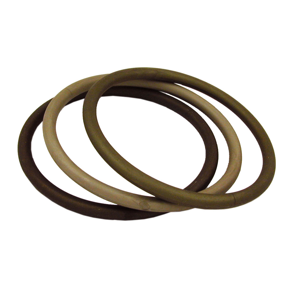 Armreifen 75x15mm Ringspiel mit 3 Kunststoffringen in unterschiedlichen braun-oliv-Farbtönen matt (oliv - grün)