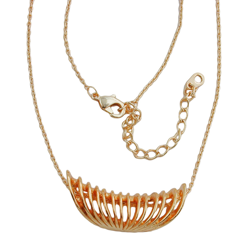 Kette 12x30mm Metallanhänger Spirale Ankerkette kupferfarbig 40cm (Länge 40cm)