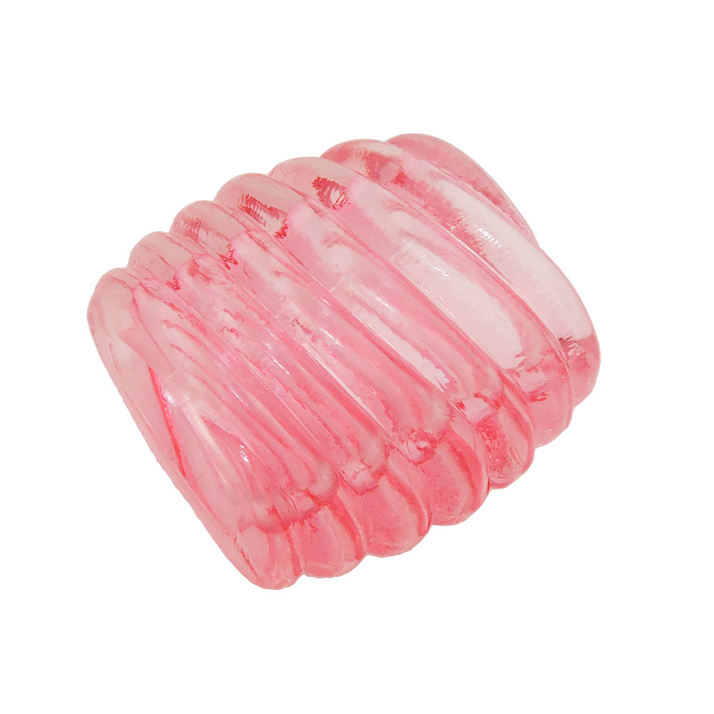 Tuchring 35x34x23mm Spirale Kunststoff rosa-transparent glänzend (rosa)