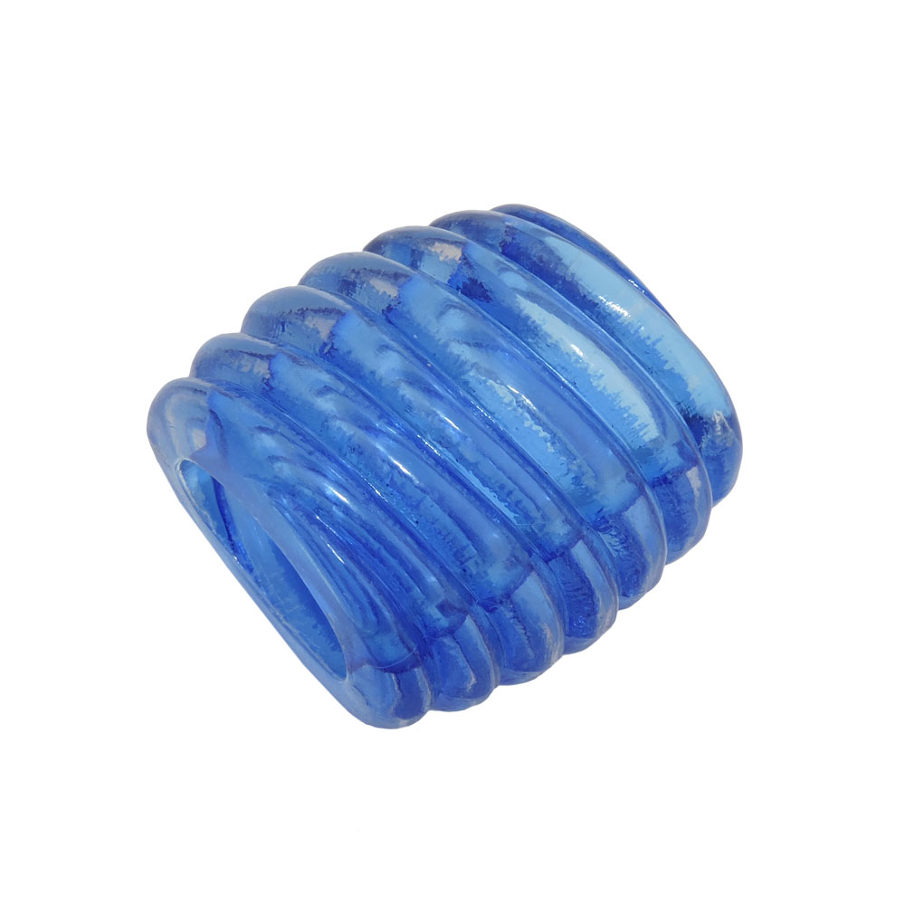 Tuchring 35x34x23mm Spirale Kunststoff blau-transparent glänzend (blau)
