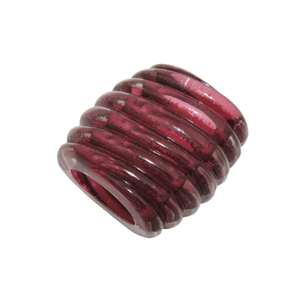 Tuchring 35x34x23mm Spirale Kunststoff pflaume-transparent glänzend (violett)