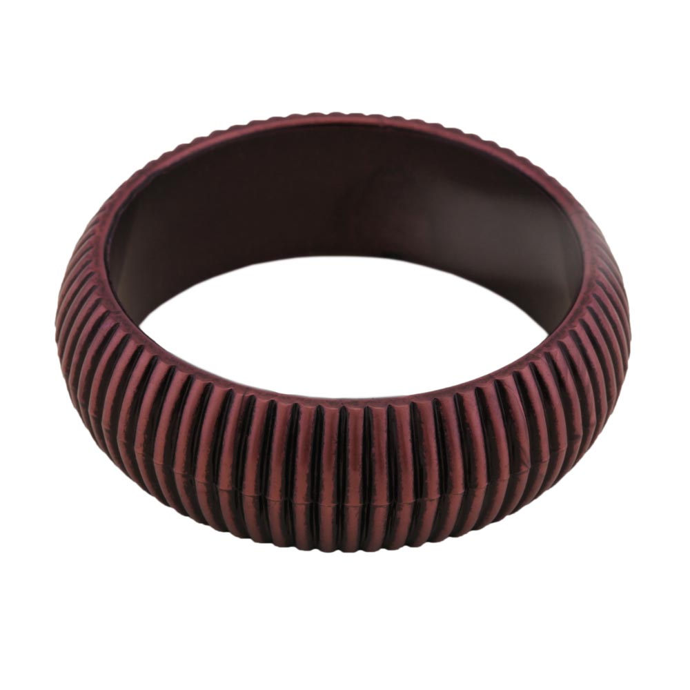 Armreif 85x26mm weinrot Rillenstruktur Kunststoff (oliv - grün)