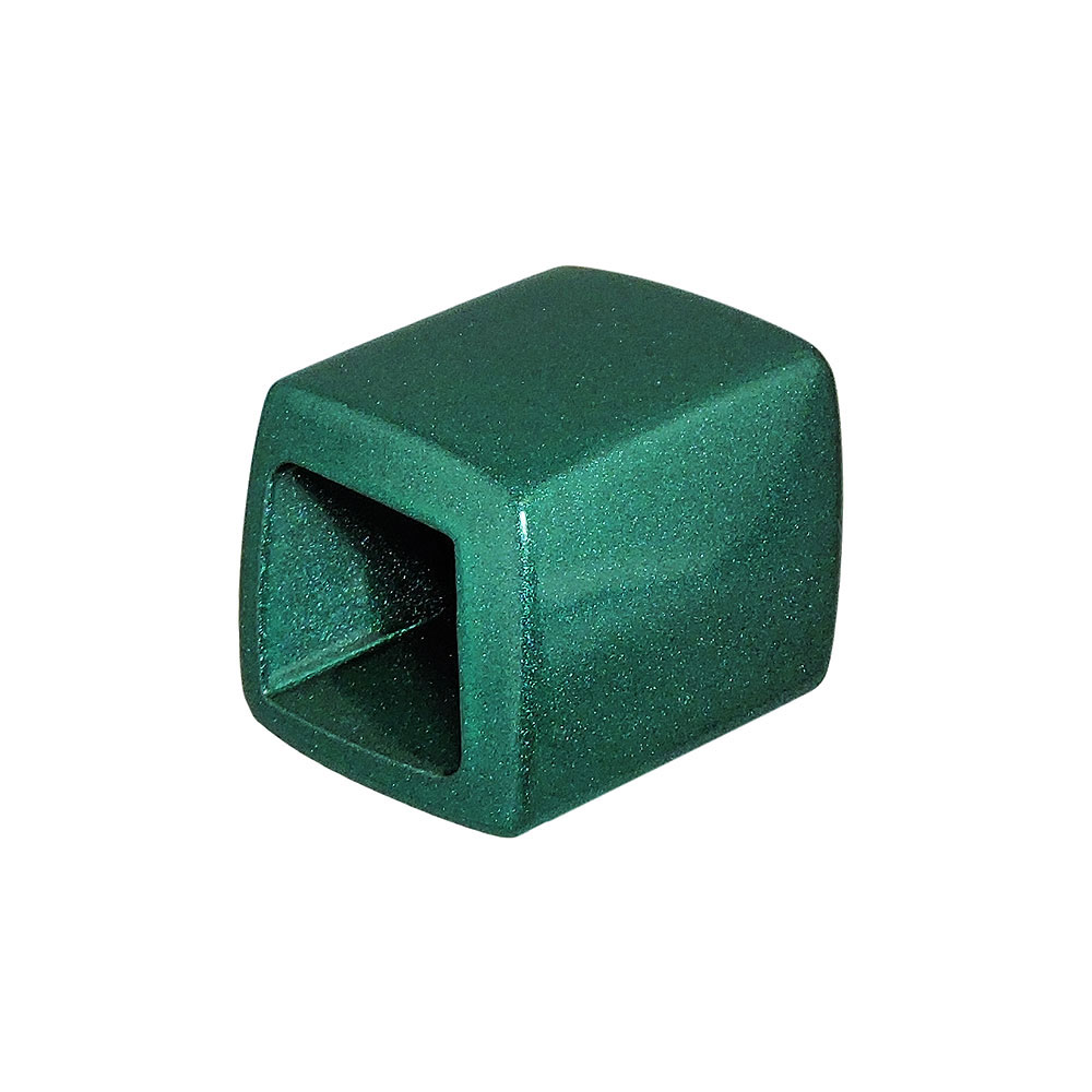 Tuchring 45x36x18mm Sechseck grün-metallic glänzend Kunststoff (dunkelgrün)