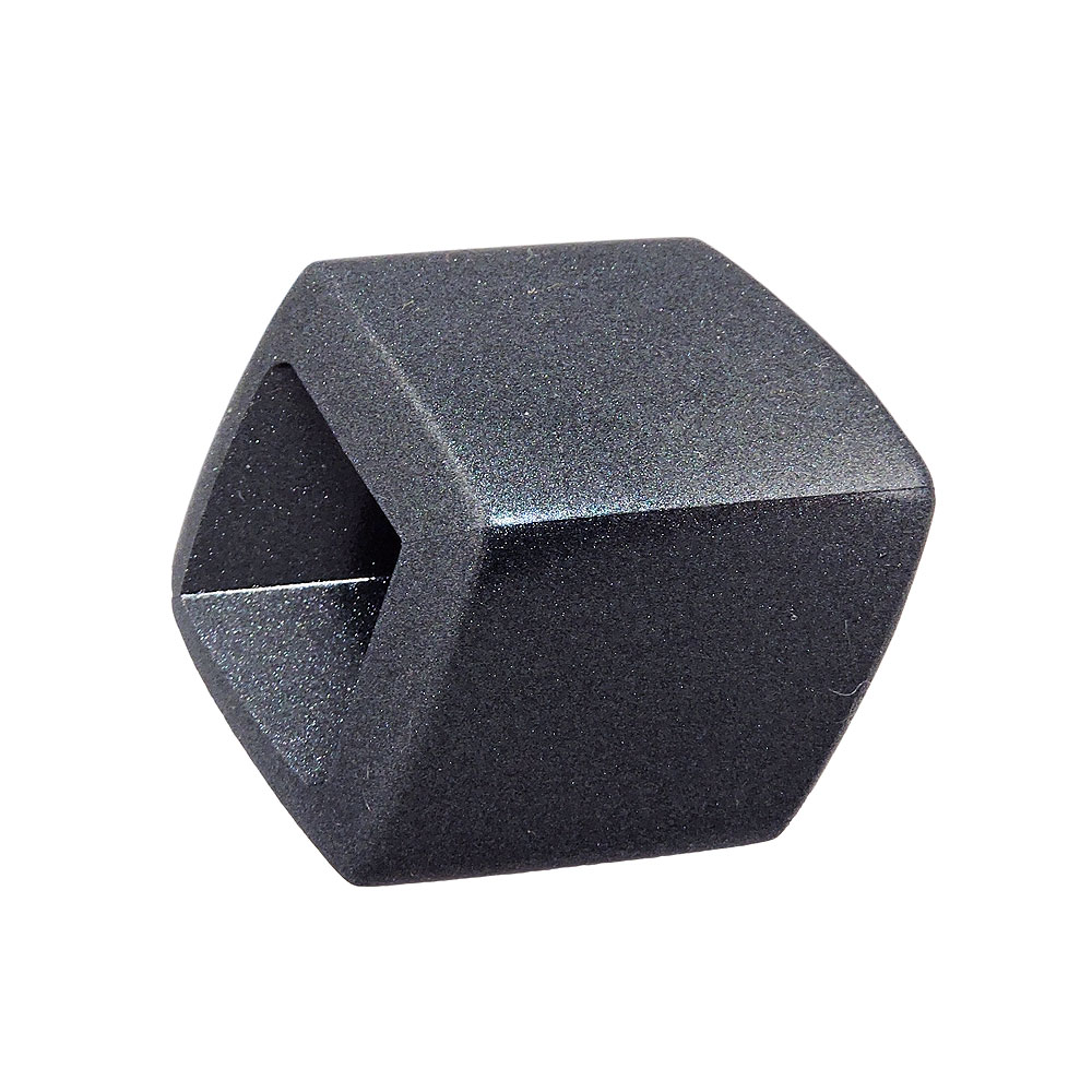 Tuchring 45x36x18mm Sechseck grau-anthrazit-metallic glänzend Kunststoff (schwarz)