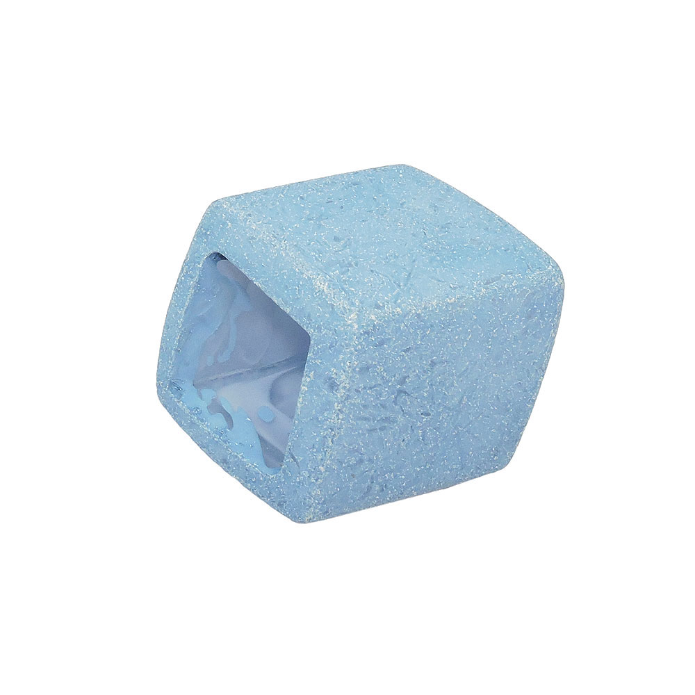Tuchring 45x36x18mm Sechseck jeans-blau keramik matt Kunststoff (hellblau)