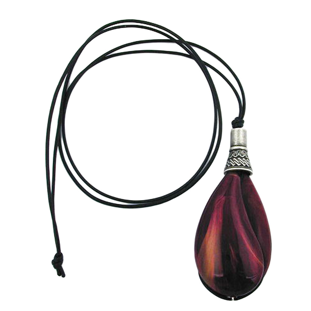Kette 85x36mm Tropfen violett-marmoriert glänzend 100cm (Länge 100cm)
