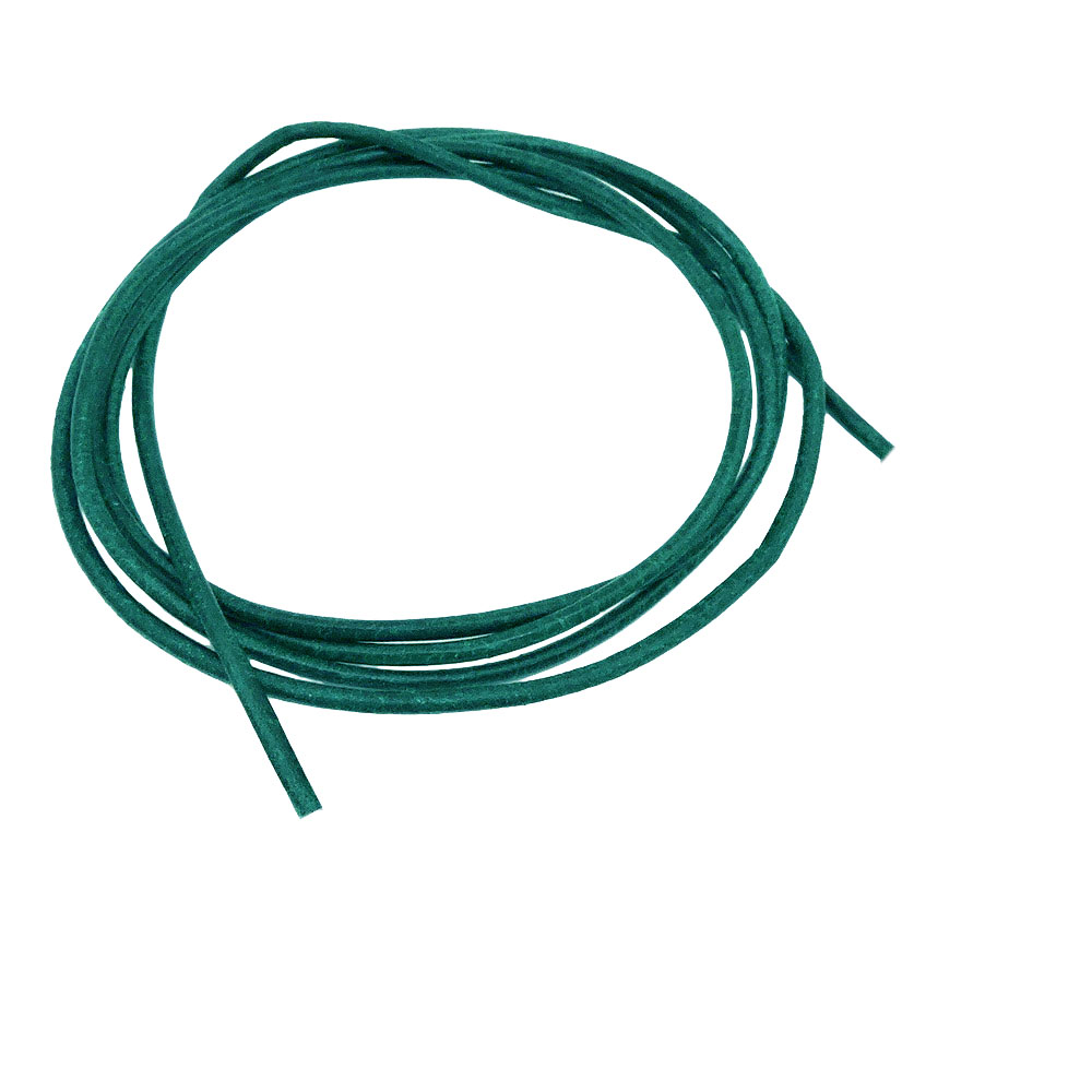 Lederband rund Rindleder 2mm türkis gefärbt ca. 1m (Länge 100cm, türkis)