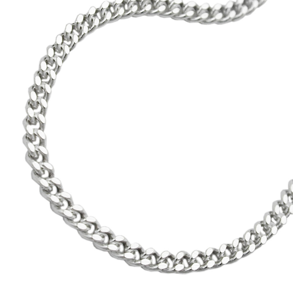 Kette 3mm Flachpanzerkette diamantiert Silber 925 55cm (Länge 55cm)