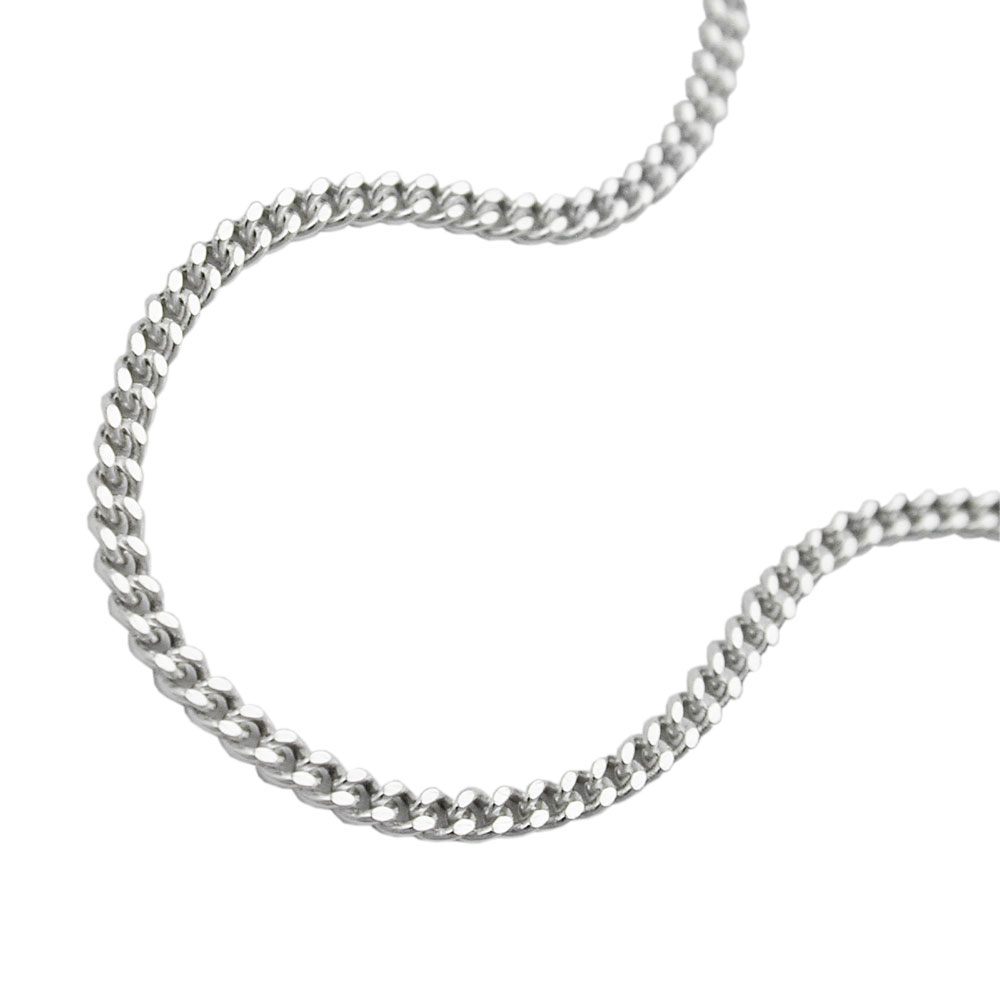 Kette 1,4mm Flachpanzerkette 2x diamantiert Silber 925 45cm (Länge 45cm)