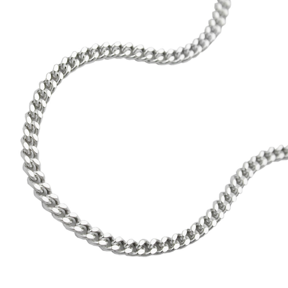 Kette 1,7mm Flachpanzerkette 2x diamantiert Silber 925 60cm (Länge 60cm)