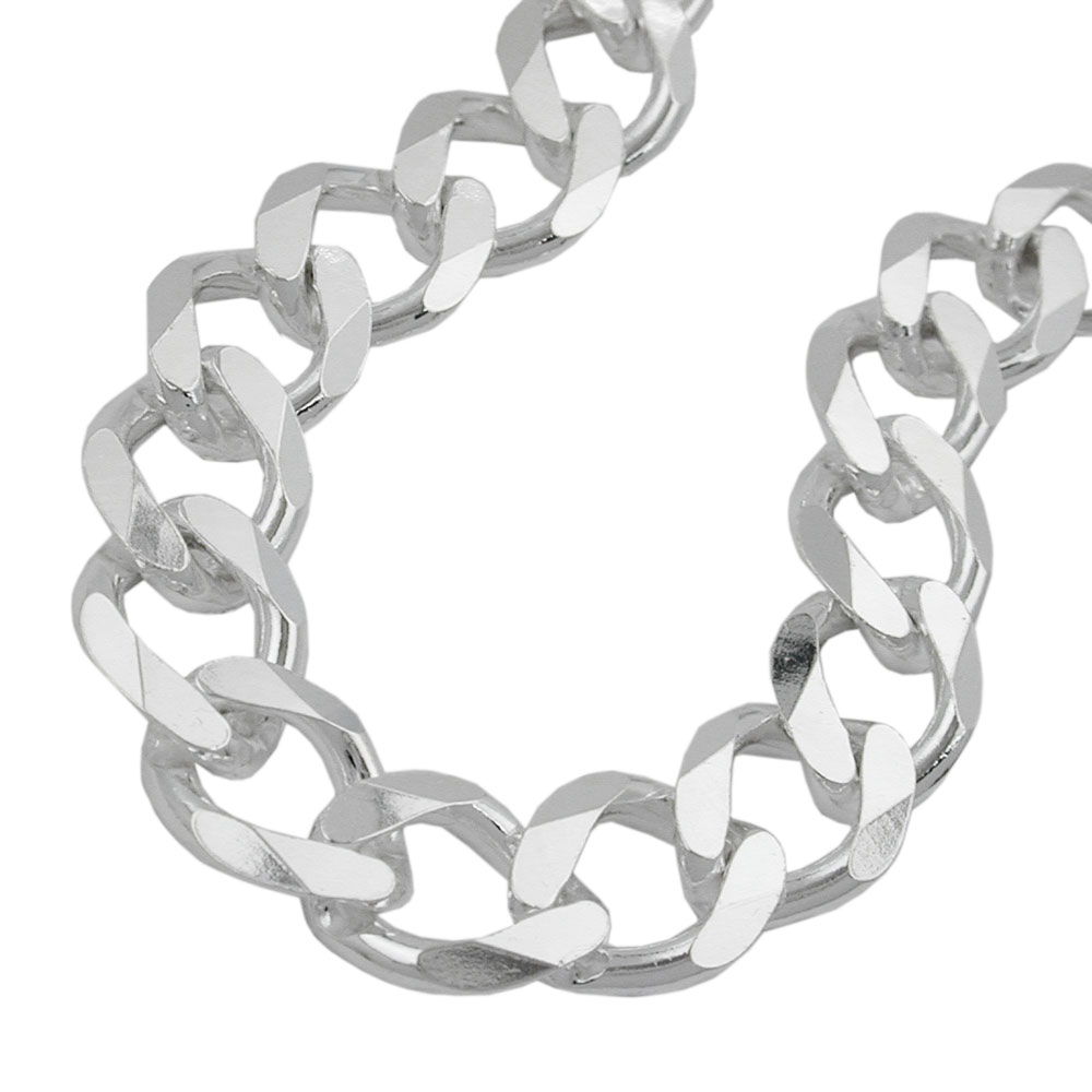 Kette 11x2mm Weitpanzer Silber 925 50cm (Länge 50cm)