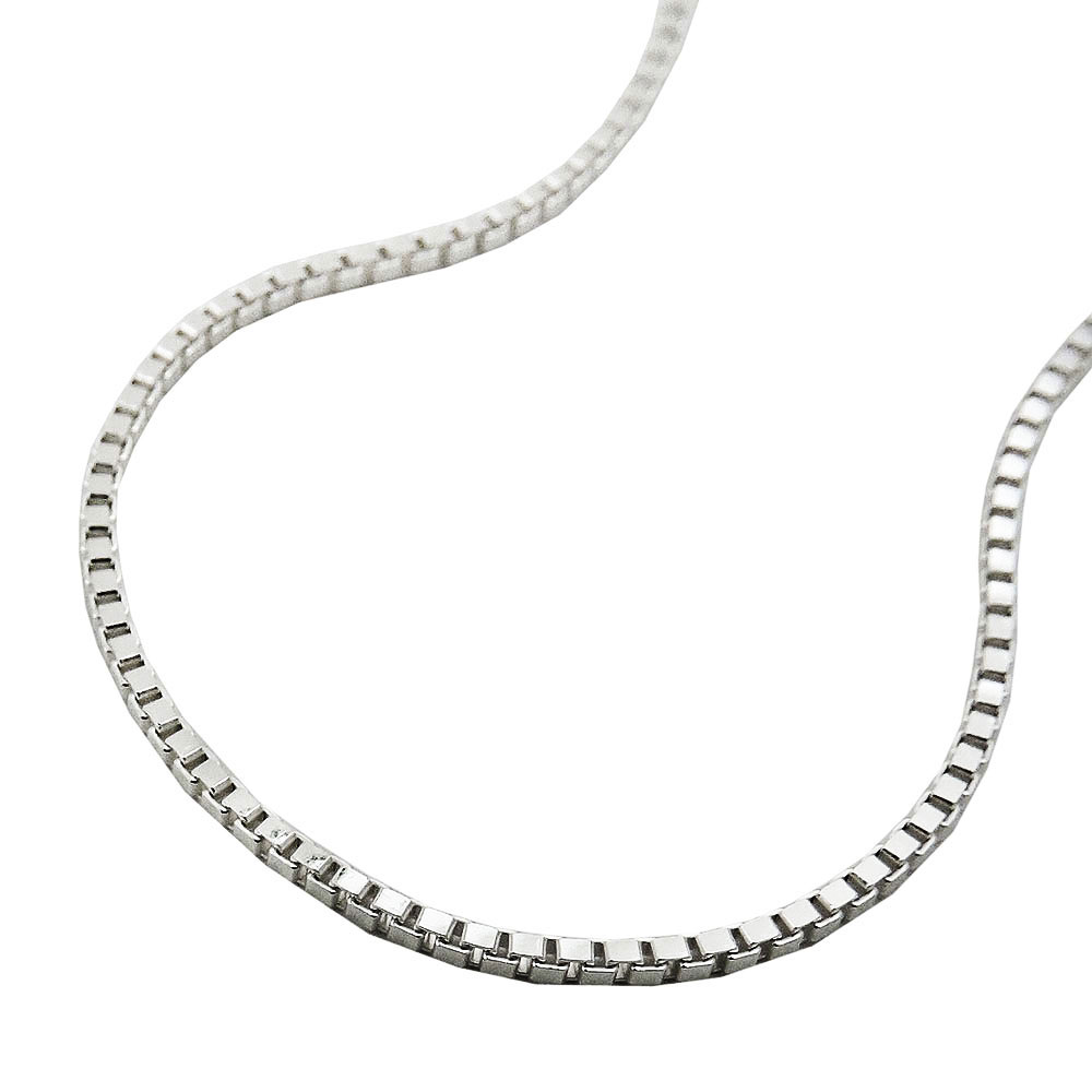 Fußkette 1mm Venzianerkette längenvariabel mit 3 Ösen Silber 925 27cm (Länge 27cm)