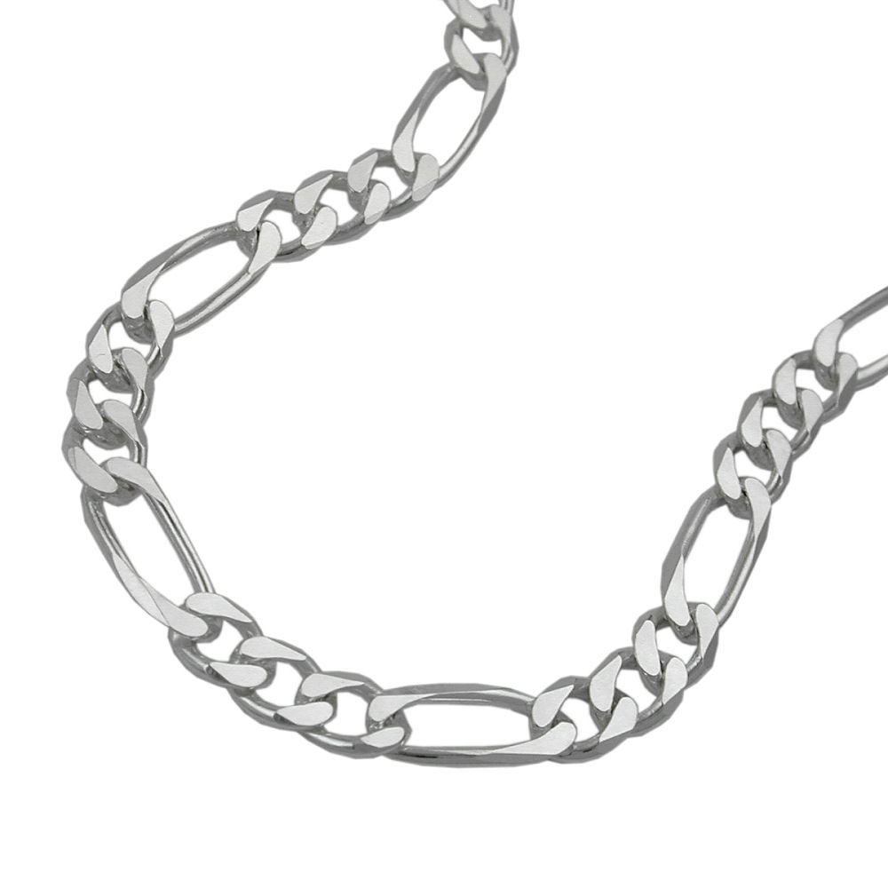 Kette 4,8mm flache Figarokette Silber 925 60cm (Länge 60cm)