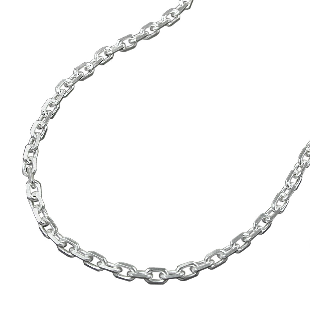 Kette 2mm Ankerkette 8x diamantiert Silber 925 50cm (Länge 50cm)