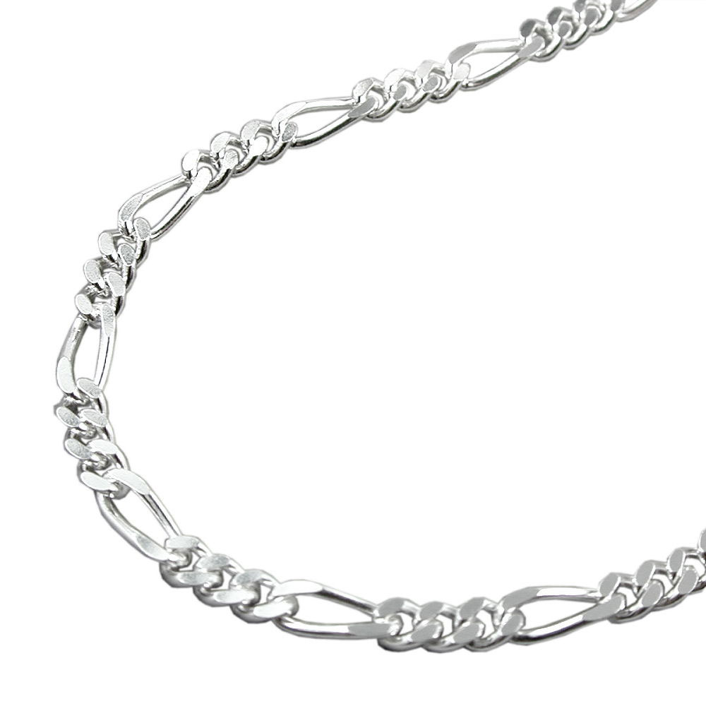 Kette 3mm Figarokette Silber 925 50cm (Länge 50cm)