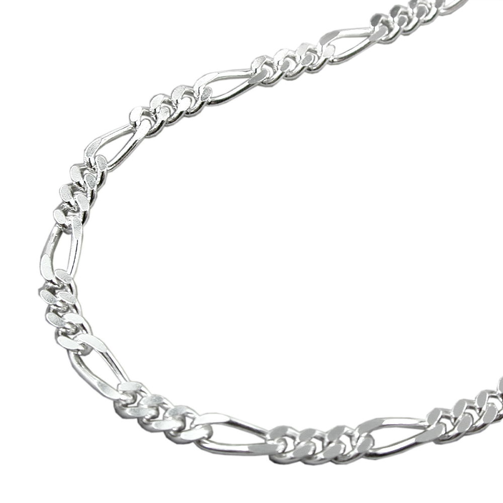 Armband 3mm Figarokette Silber 925 21cm (Länge 21cm)