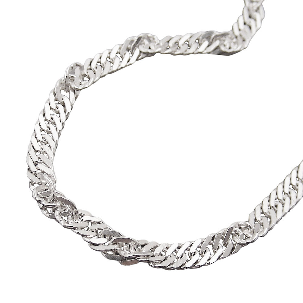 Armband 3mm Singapur diamantiert Silber 925 19cm (Länge 19cm)
