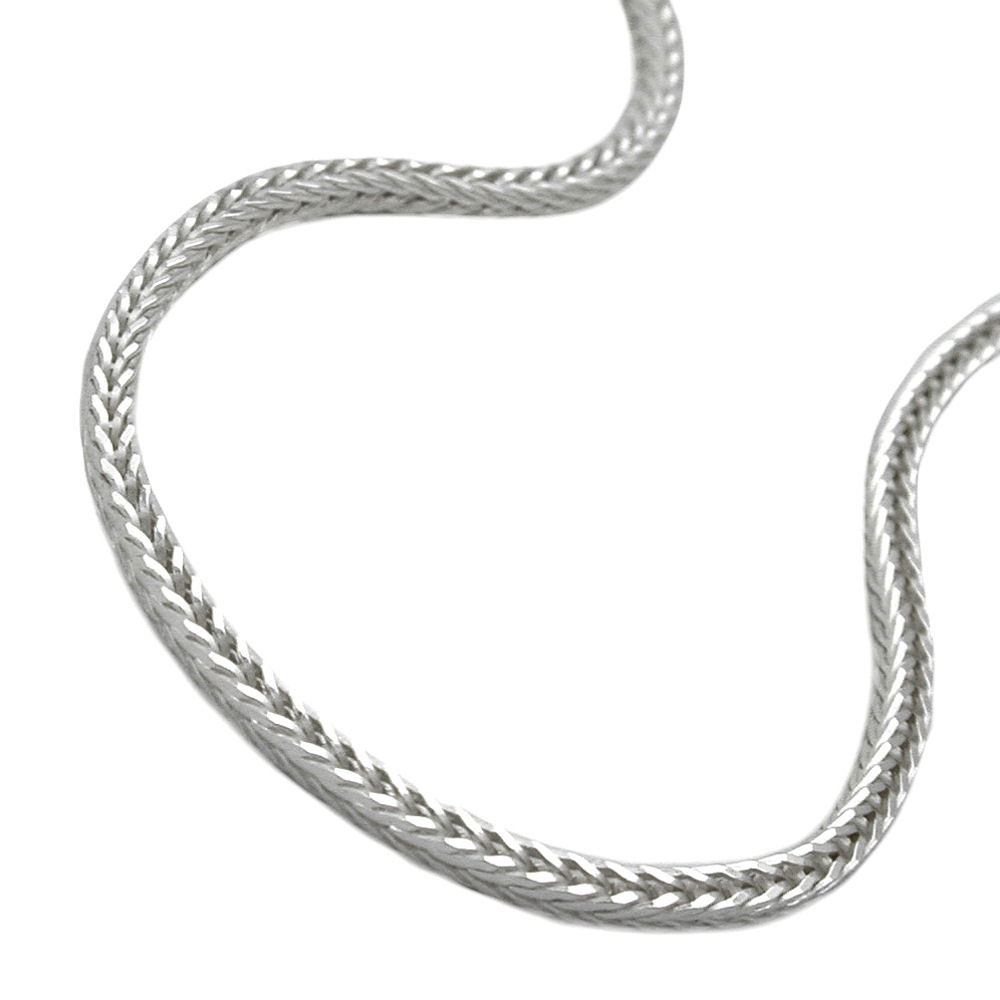 Kette 1,5mm Fuchsschwanzkette vierkant Silber 925 50cm (Länge 50cm)