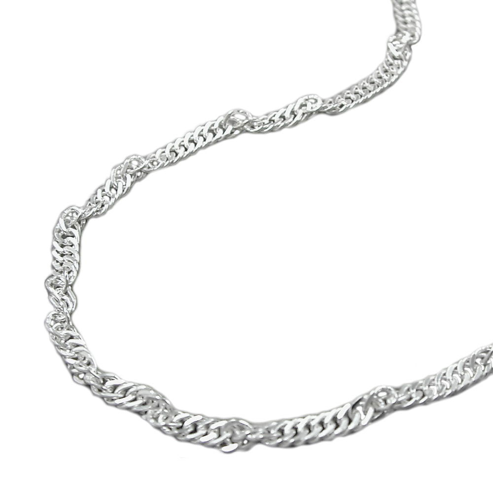 Kette 2mm Singapurkette diamantiert Silber 925 45cm (Länge 45cm)