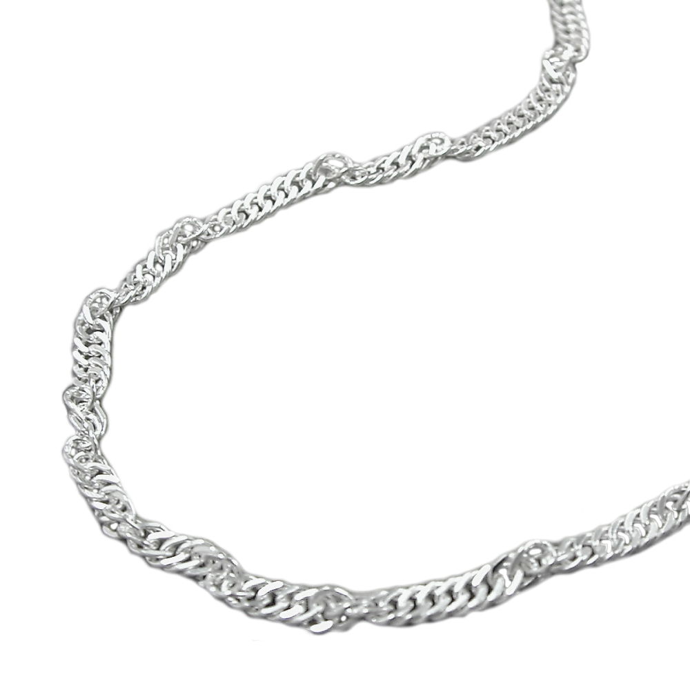 Fußkette 2mm Singapur diamantiert Silber 925 27cm (Länge 27cm)