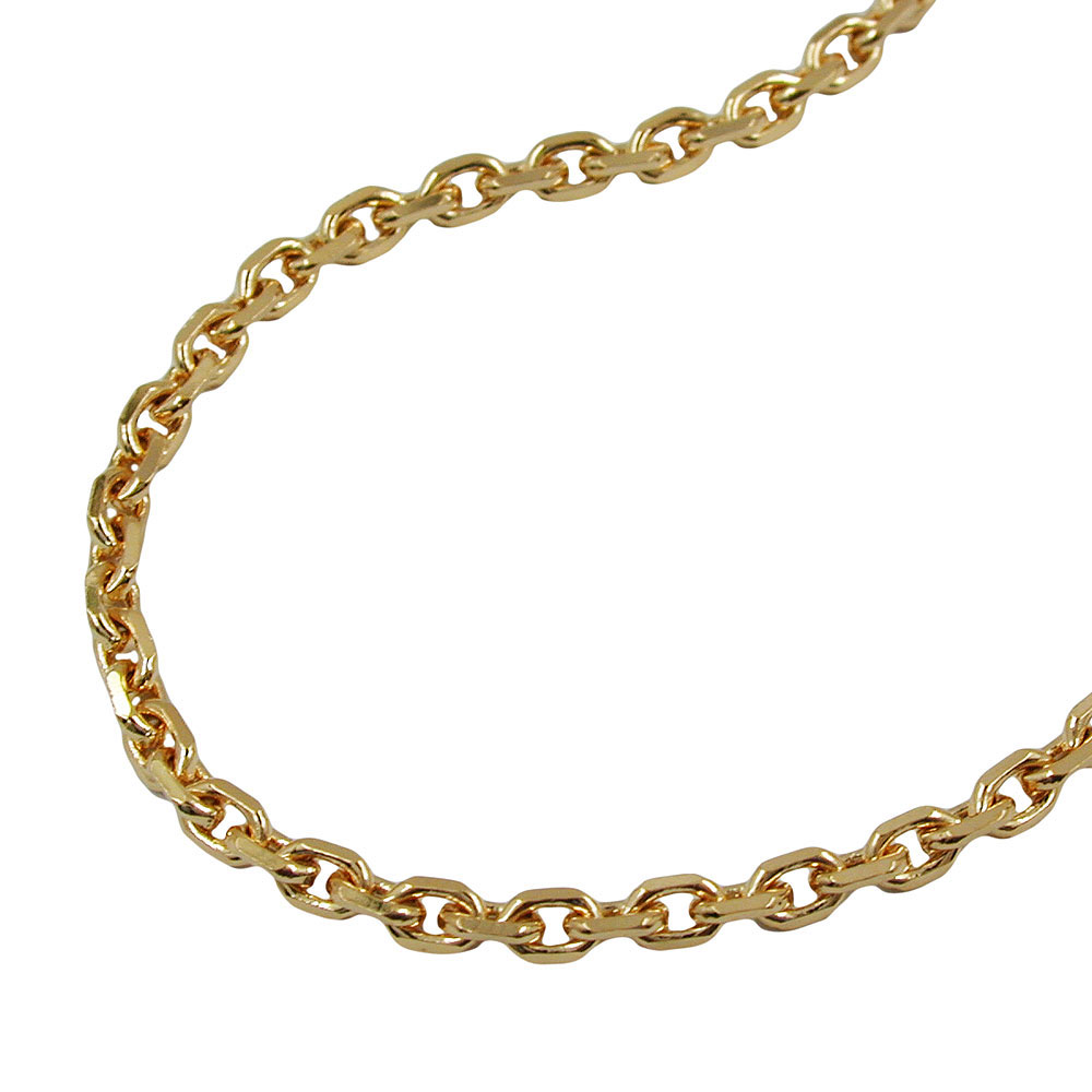 Kette Ankerkette 2,6mm 8fach diamantiert vergoldet AMD 50cm (Länge 50cm)