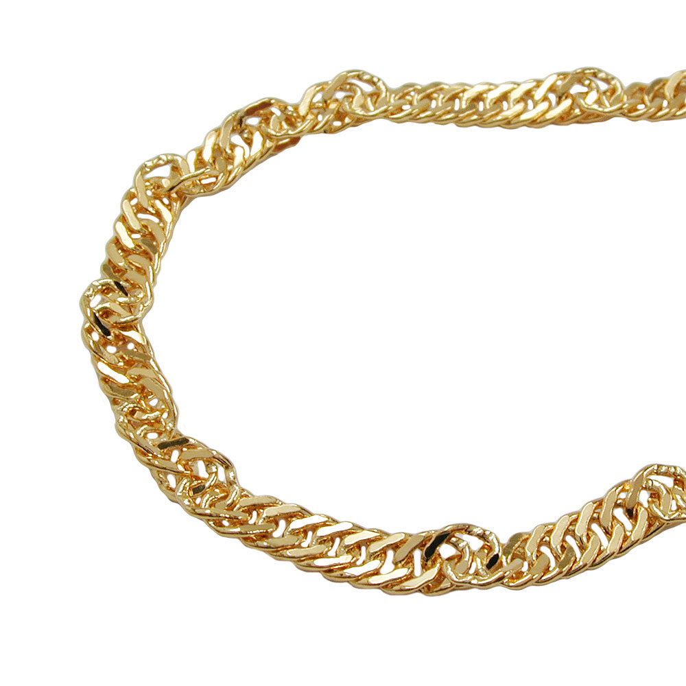 Kette 2,3mm Singapur diamantiert vergoldet AMD 40cm (Länge 40cm)