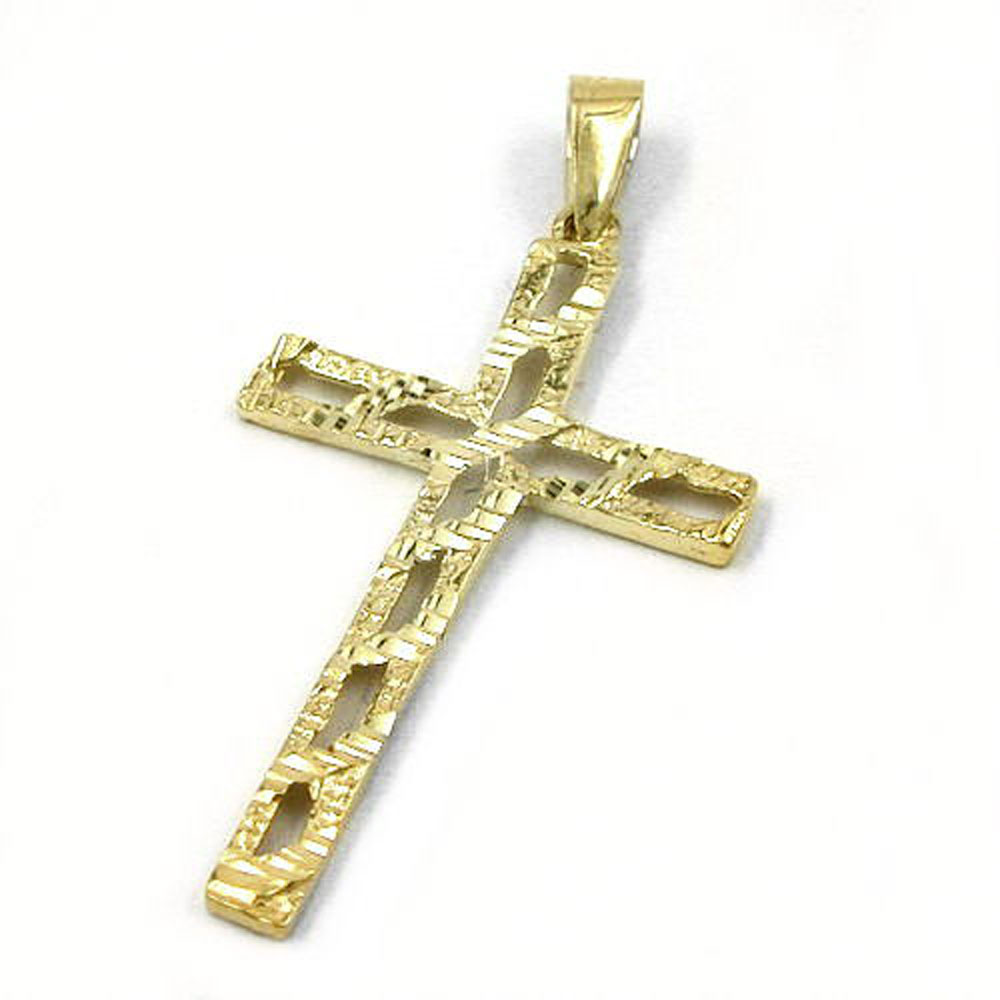 Anhänger, Kreuz diamantiert, 9Kt GOLD