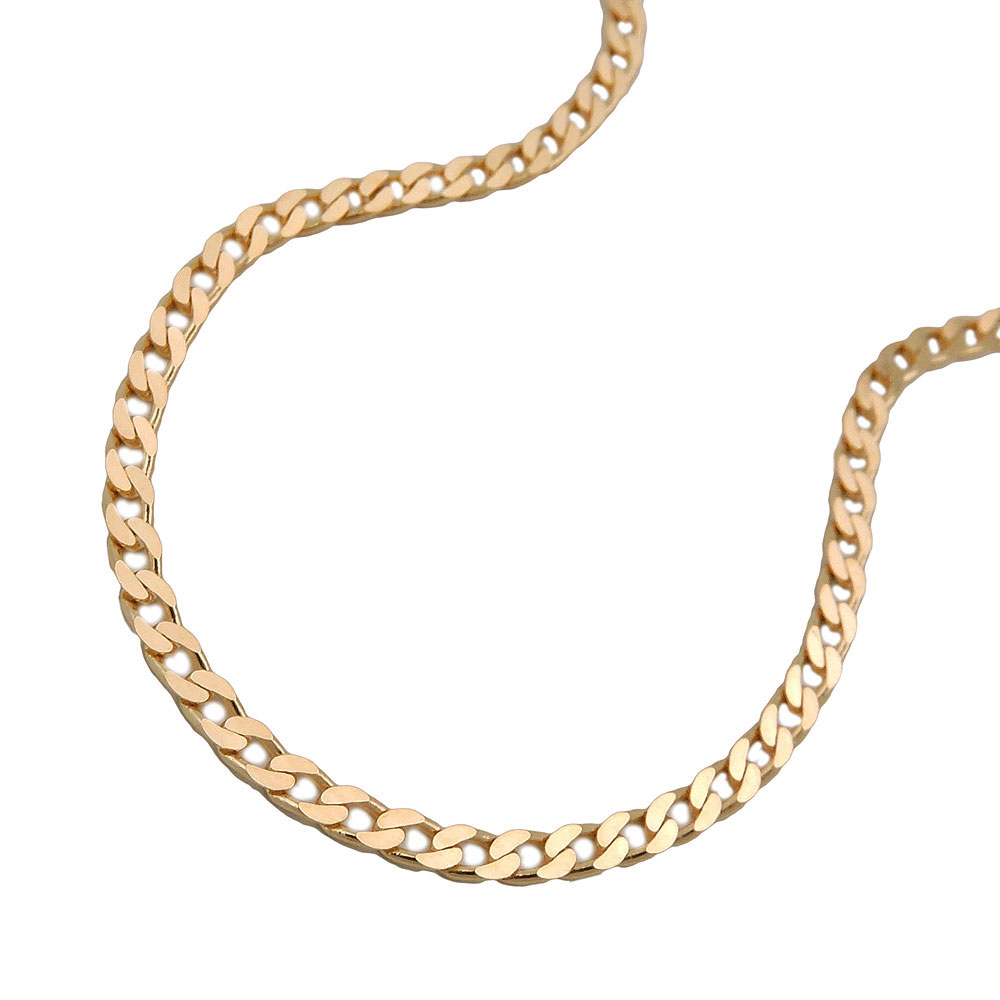 Kette 2mm Weitpanzer flach 14Kt GOLD 45cm (Länge 45cm)