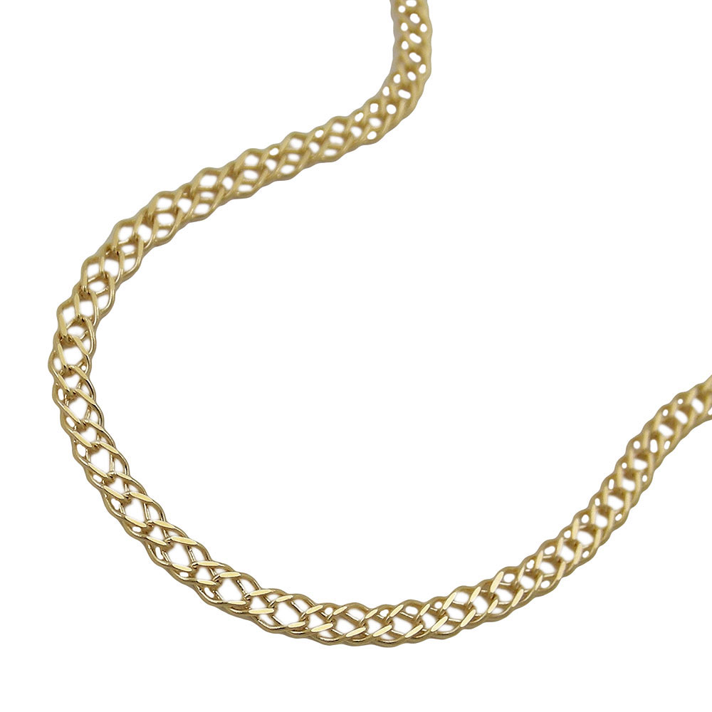 Armband 2,2mm Doppelpanzer 14Kt GOLD 19cm (Länge 19cm)