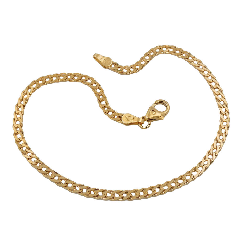 Armband 2,8mm Doppelpanzer GOLD 14Kt - 19cm (Länge 19cm)