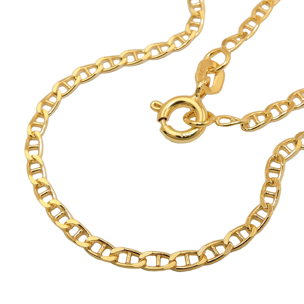Armband 2mm Stegpanzer glänzend 9Kt GOLD 19cm (Länge 19cm)
