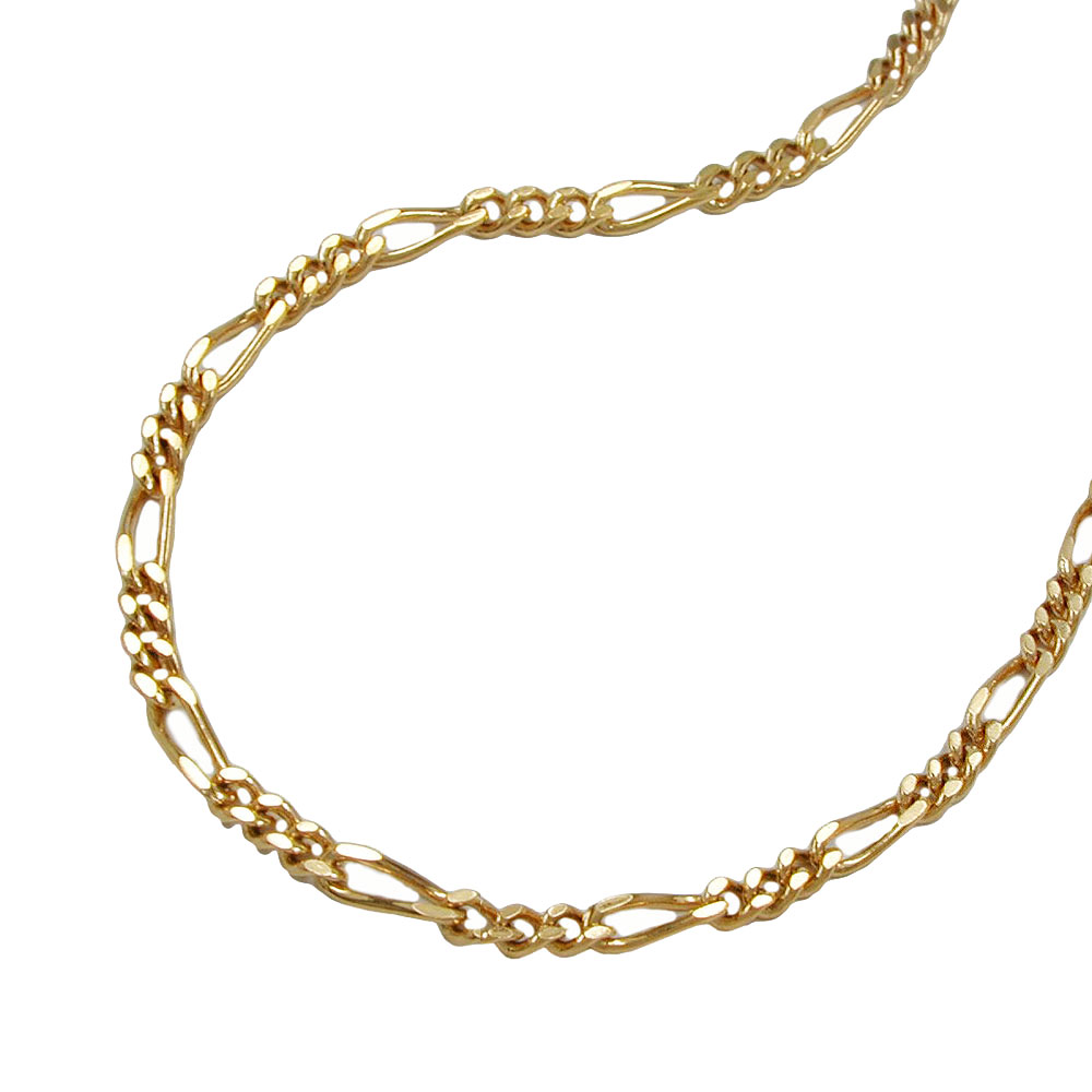 Kette 1,4mm Figarokette 14Kt GOLD 45cm (Länge 45cm)