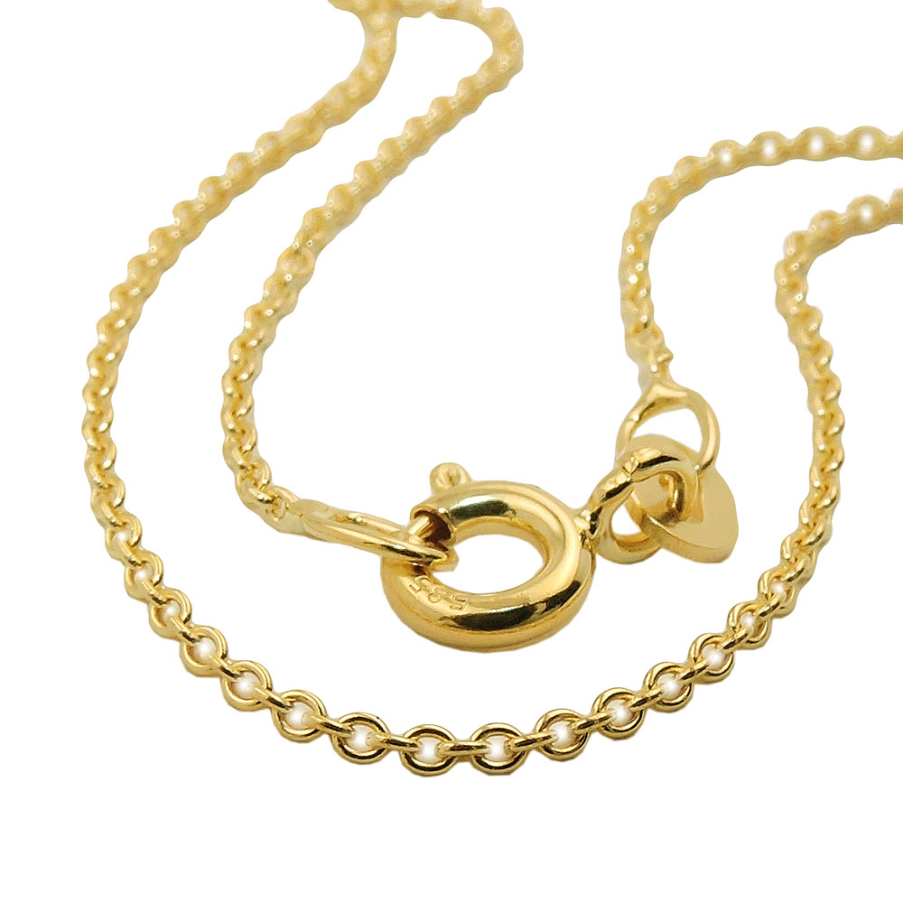 Kette 1,1mm Ankerkette rund 9Kt GOLD 45cm (Länge 45cm)