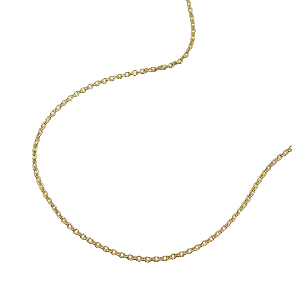 Kette 0,7mm dünne Ankerkette 9Kt GOLD 38cm (Länge 38cm)