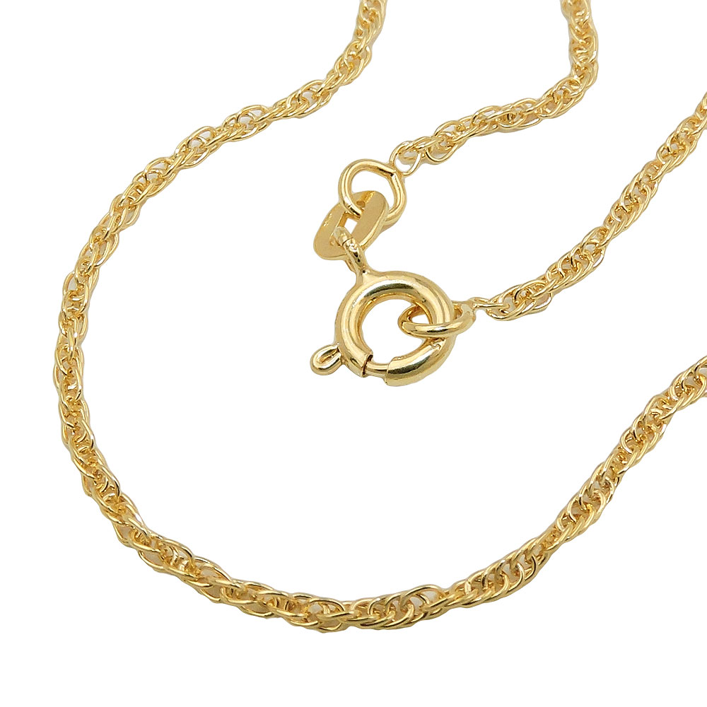 Kette 1,6mm Doppelanker gedreht Kordelkette 9Kt GOLD 45cm (Länge 45cm)