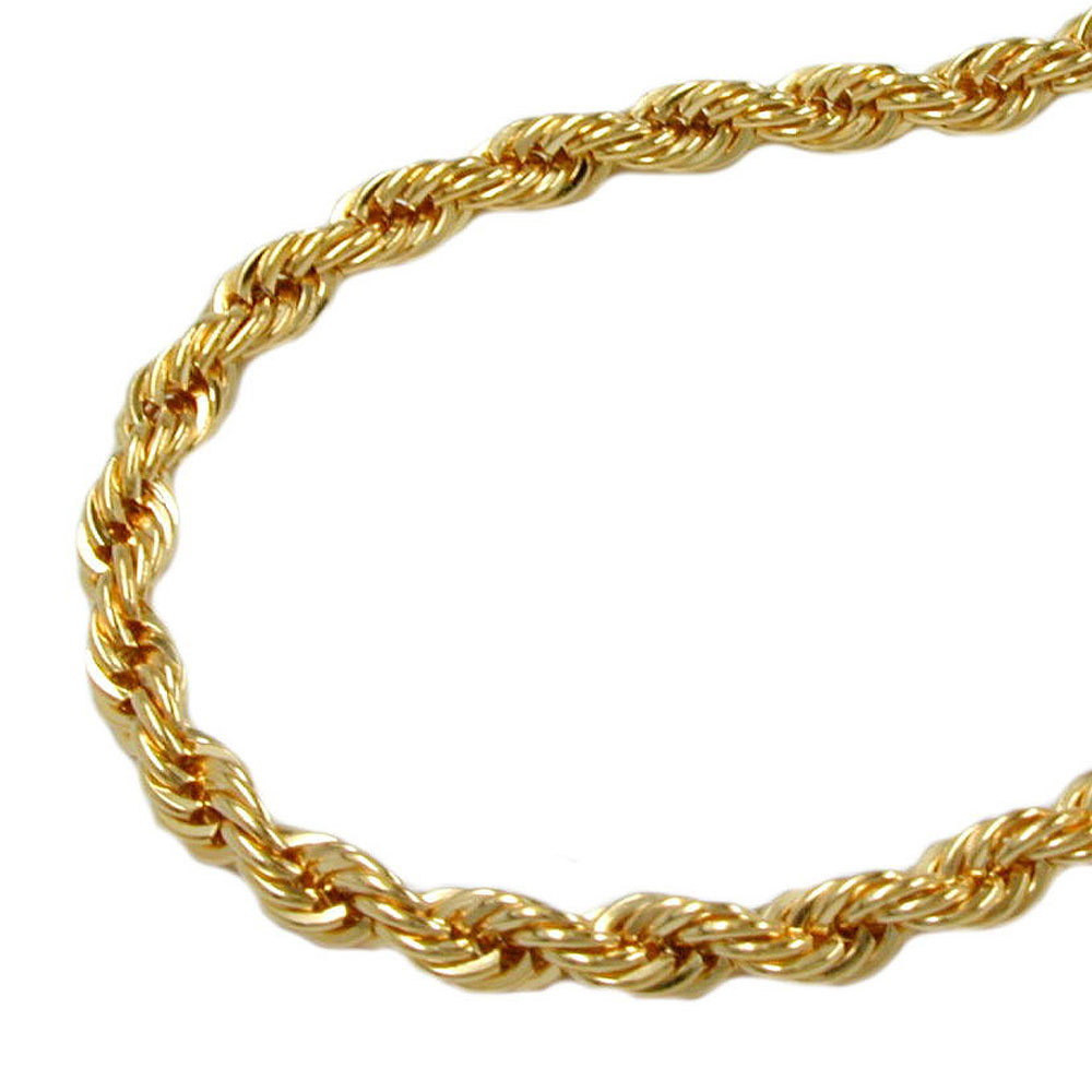 Armband 3,3mm Kordelkette 9Kt GOLD 21cm (Länge 21cm)