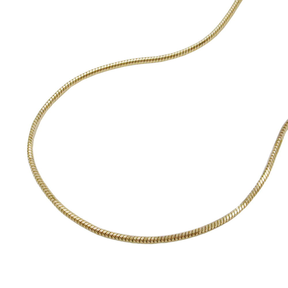 Kette 0,8mm Schlange 5-kant 9Kt GOLD 42cm (Länge 42cm)