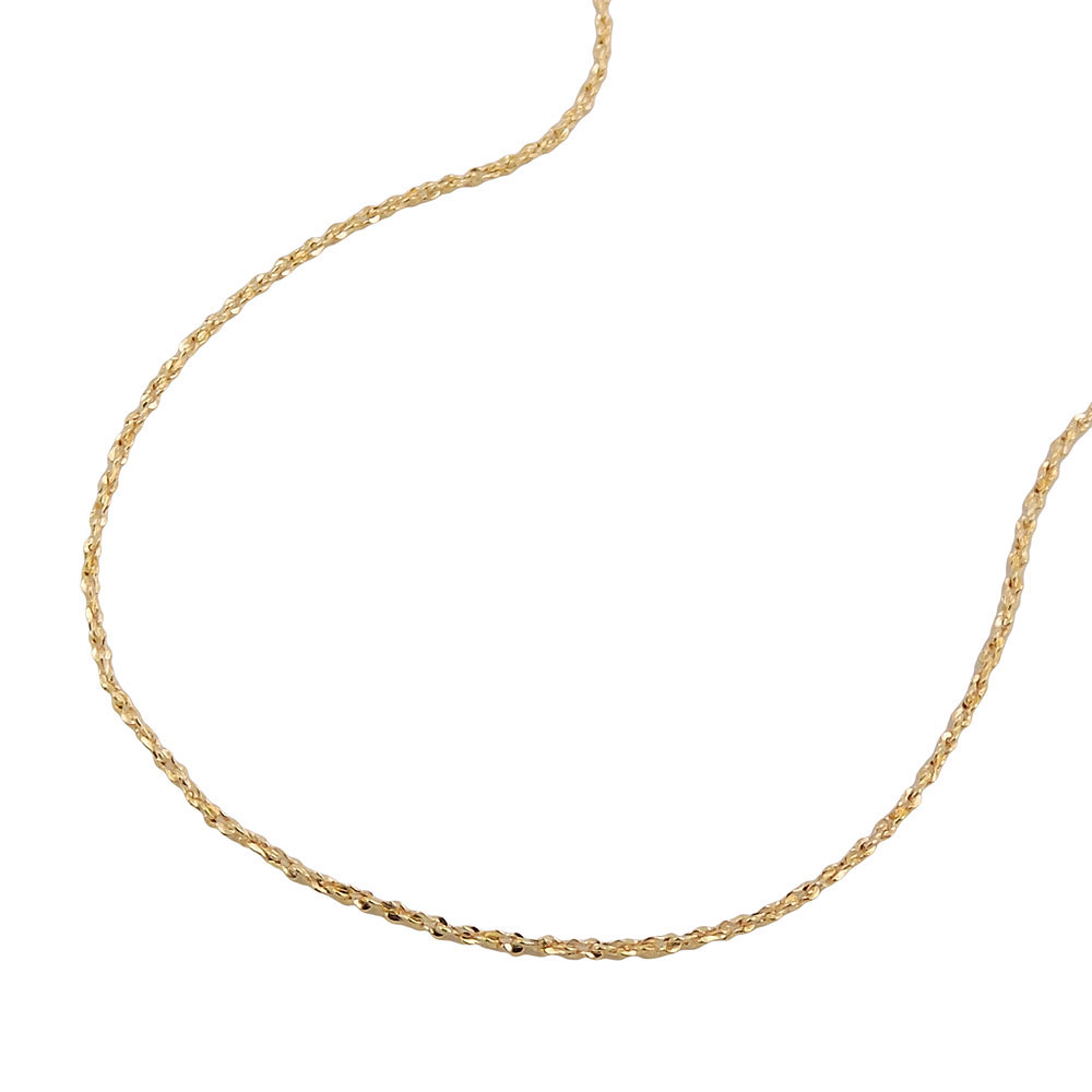 Kette 0,6mm Fantasie-Muster gedreht 14Kt GOLD 45cm (Länge 45cm)