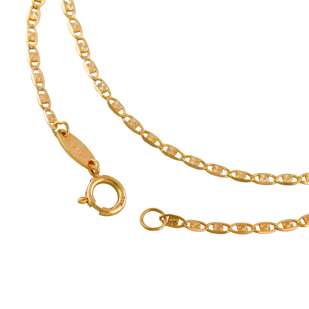 Kette 1,5mm Collier Fantasiekette 9Kt GOLD 45cm (Länge 45cm)