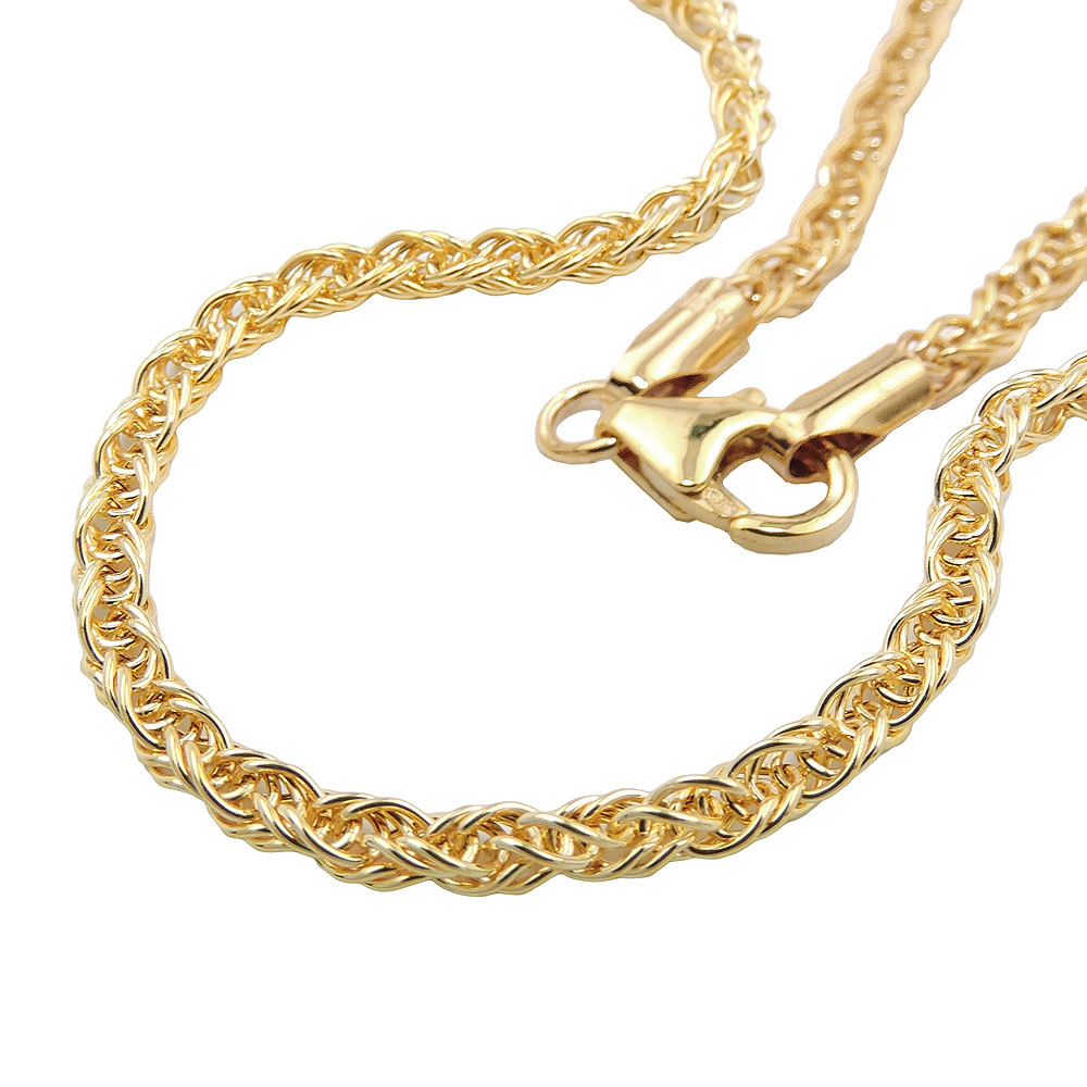 Armband 3mm Fantasie 9Kt GOLD 19cm (Länge 19cm)
