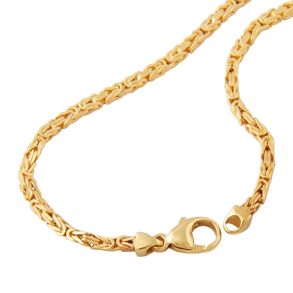 Königskette 2x2mm vierkant glänzend 8Kt GOLD 60cm (Länge 60cm)