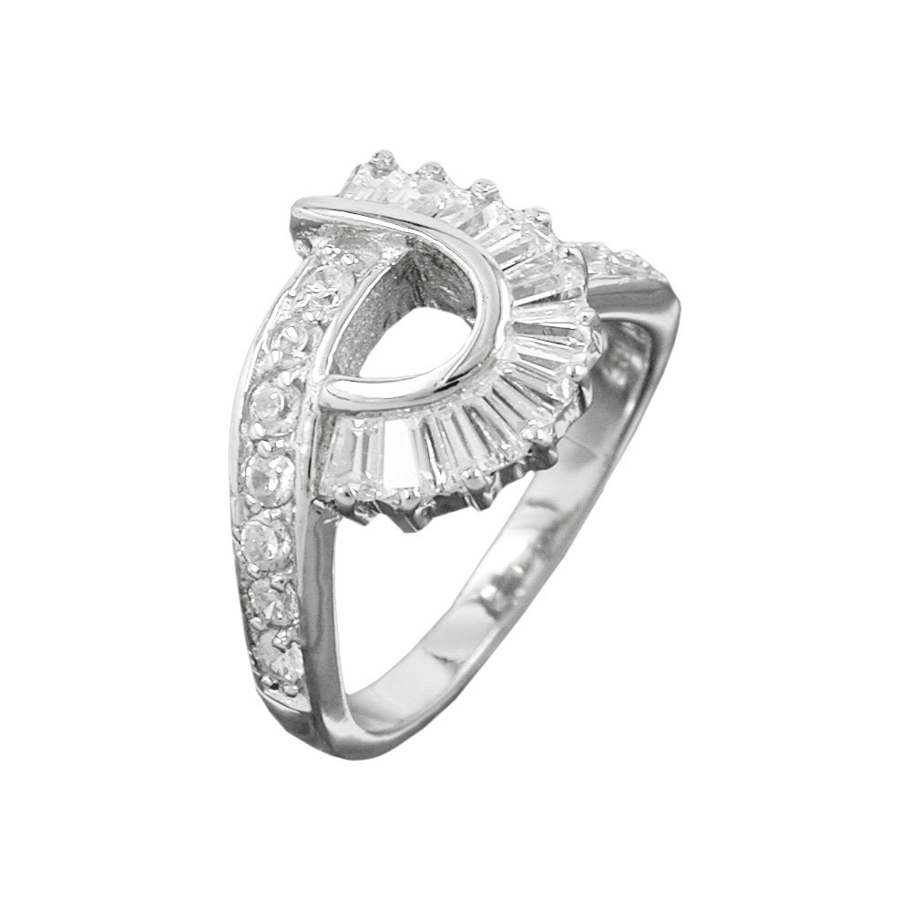 Ring 14mm mit vielen Zirkonias glänzend rhodiniert Silber 925 Ringgröße 60 (Ringgröße 60/19,1)